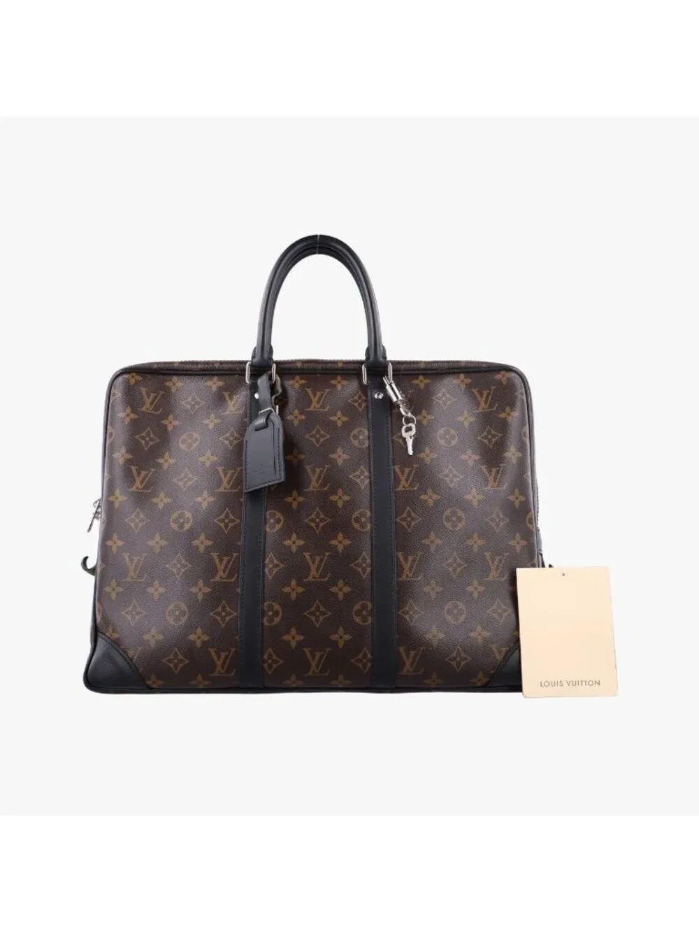 Louis Vuitton Porte Documents Voyage Monogram Brown Canvas Business Bag